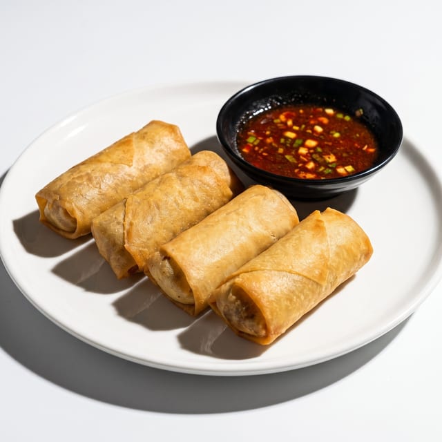 4 Egg Rolls.