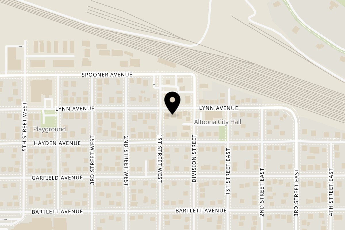 Map showing the location of Egg rolls 여자 and more on 1419 Lynn Ave in Altoona